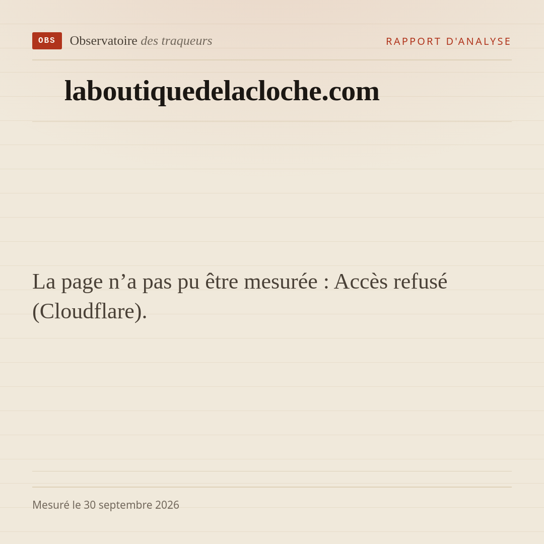 La page n’a pas pu être mesurée : Accès refusé (Cloudflare).
