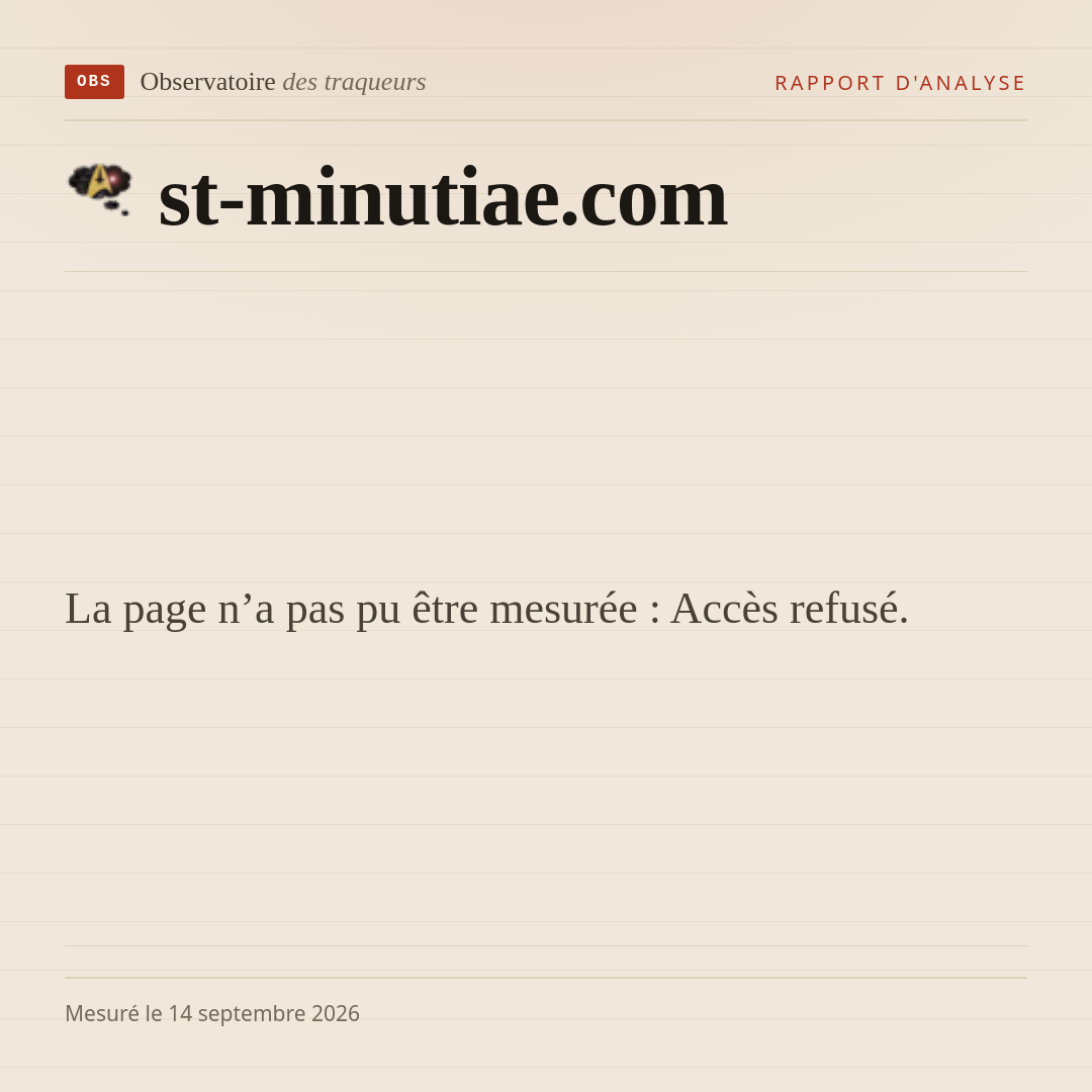 La page n’a pas pu être mesurée : Accès refusé.