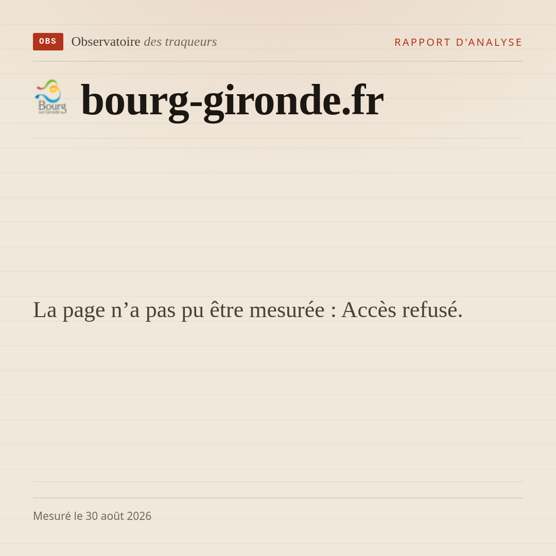 La page n’a pas pu être mesurée : Accès refusé.