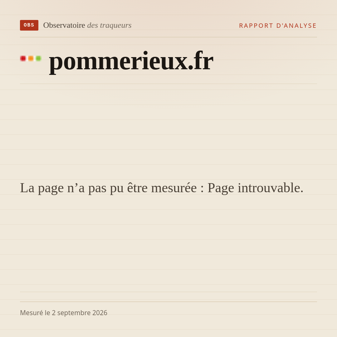 La page n’a pas pu être mesurée : Page introuvable.
