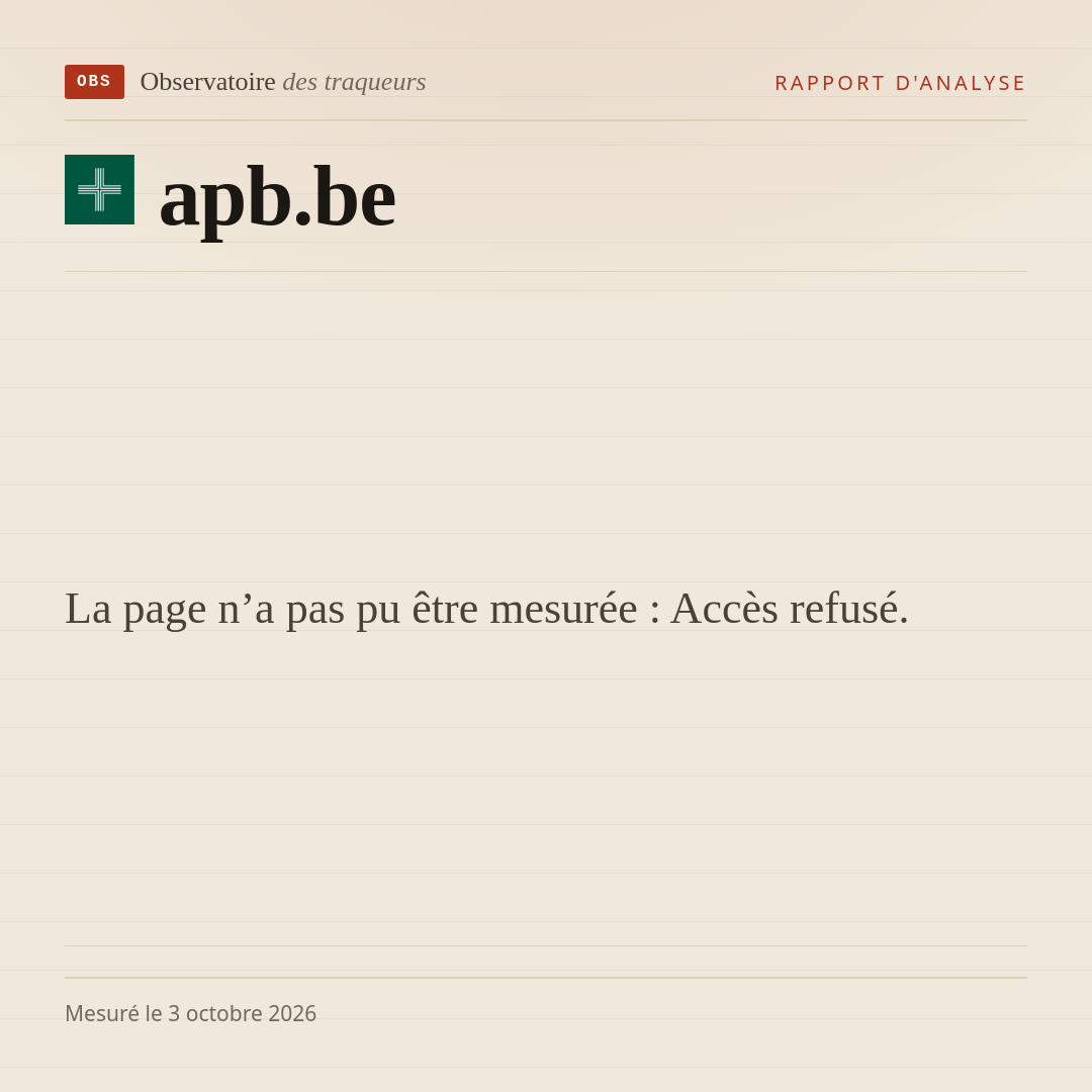 La page n’a pas pu être mesurée : Accès refusé.