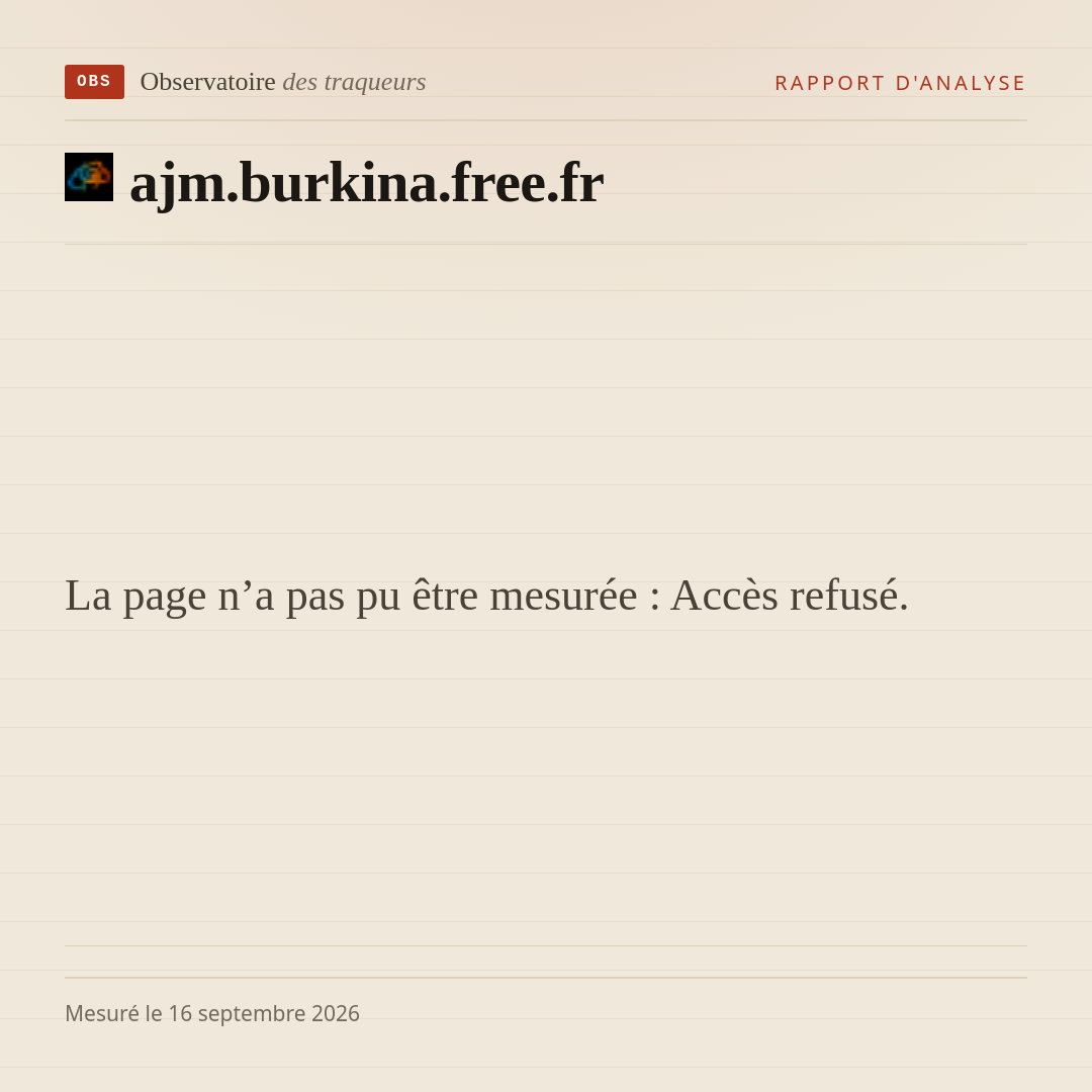 La page n’a pas pu être mesurée : Accès refusé.