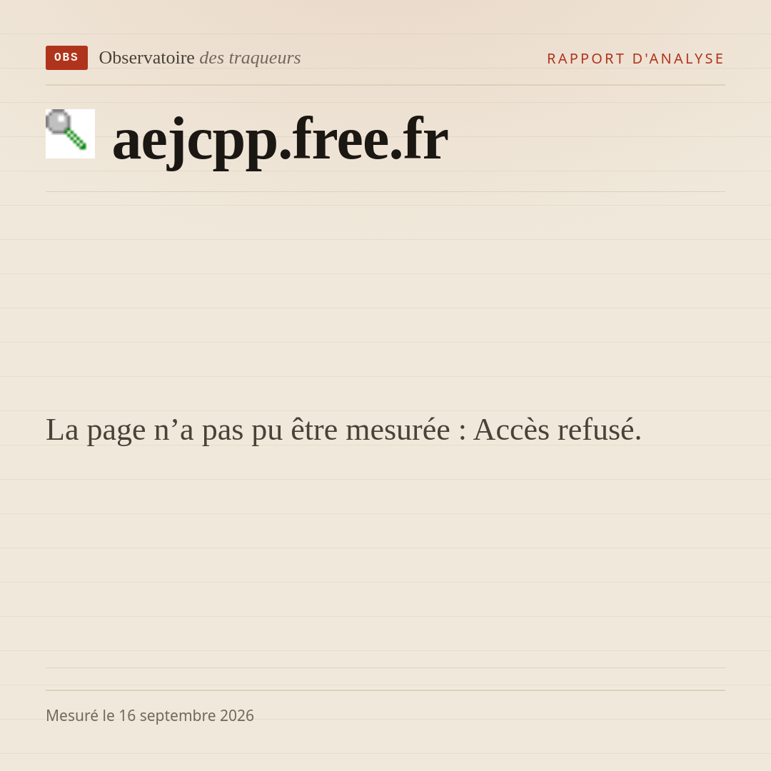 La page n’a pas pu être mesurée : Accès refusé.