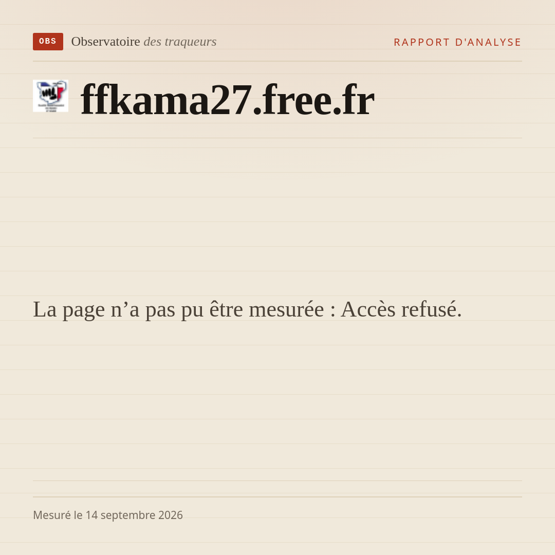 La page n’a pas pu être mesurée : Accès refusé.