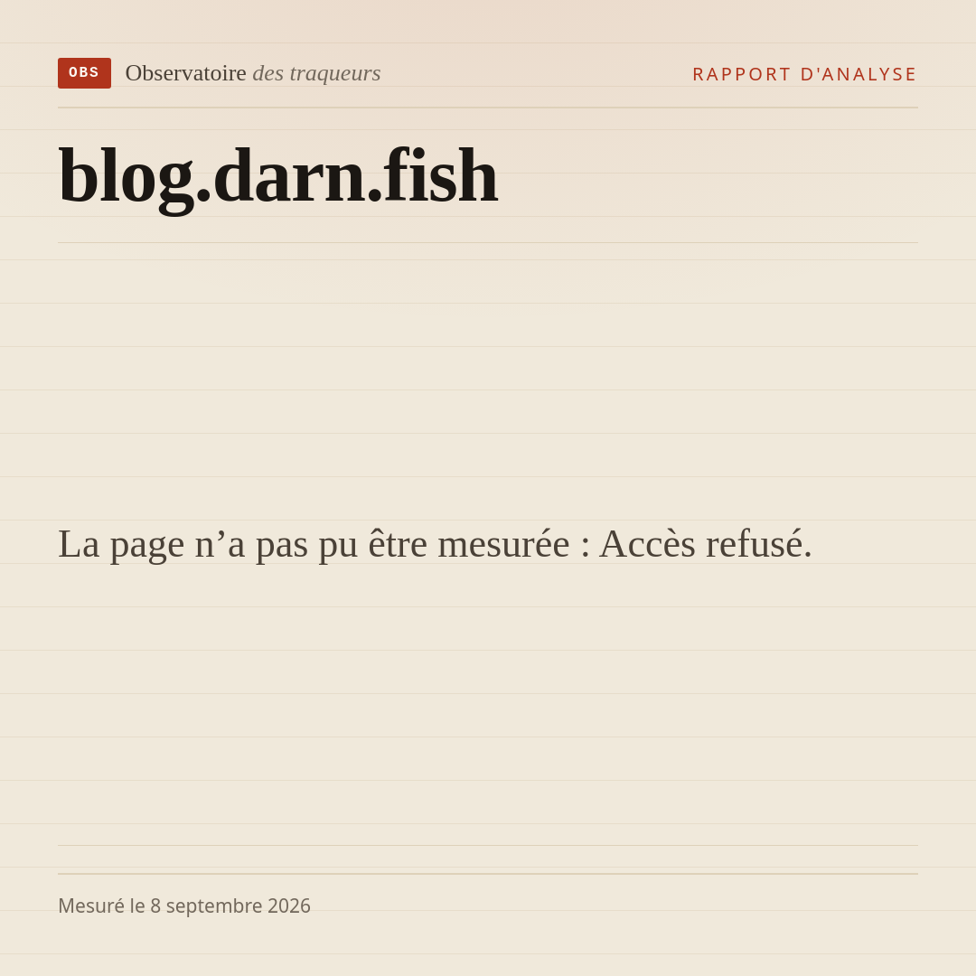 La page n’a pas pu être mesurée : Accès refusé.