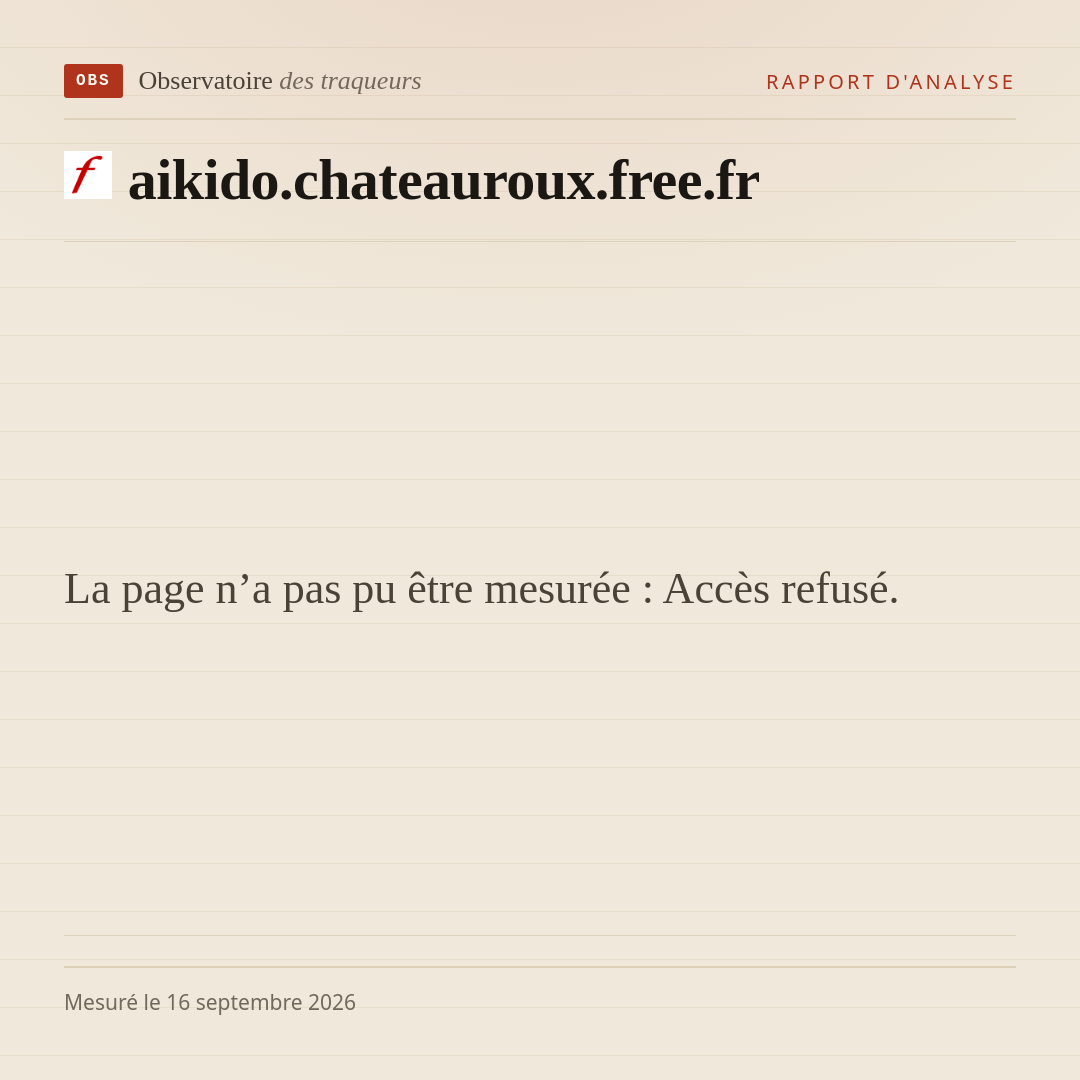 La page n’a pas pu être mesurée : Accès refusé.