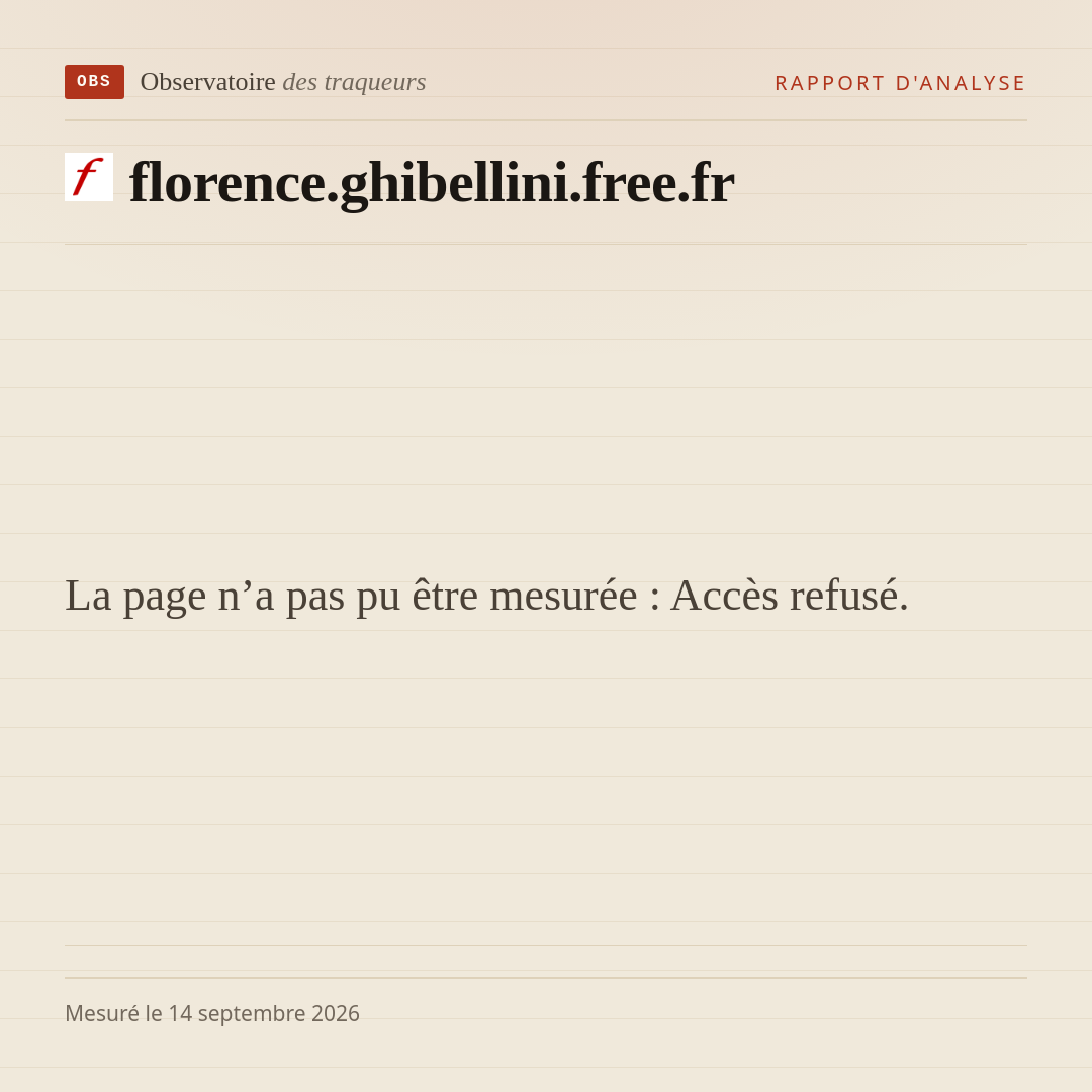 La page n’a pas pu être mesurée : Accès refusé.