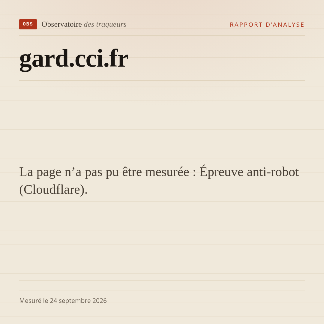 La page n’a pas pu être mesurée : Épreuve anti-robot (Cloudflare).