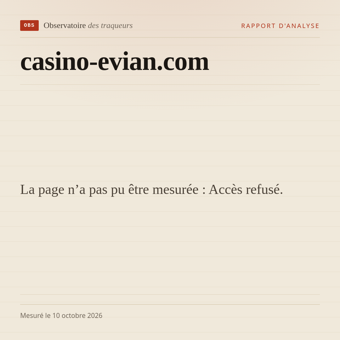 La page n’a pas pu être mesurée : Accès refusé.