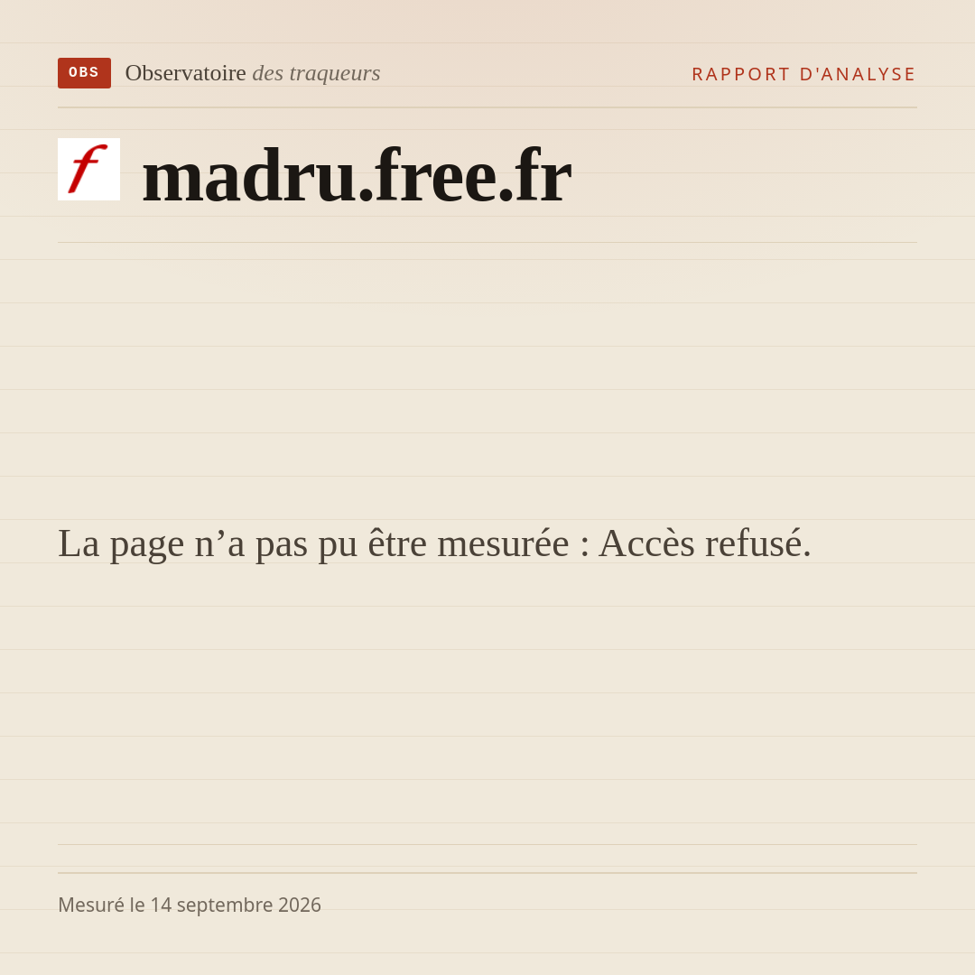 La page n’a pas pu être mesurée : Accès refusé.