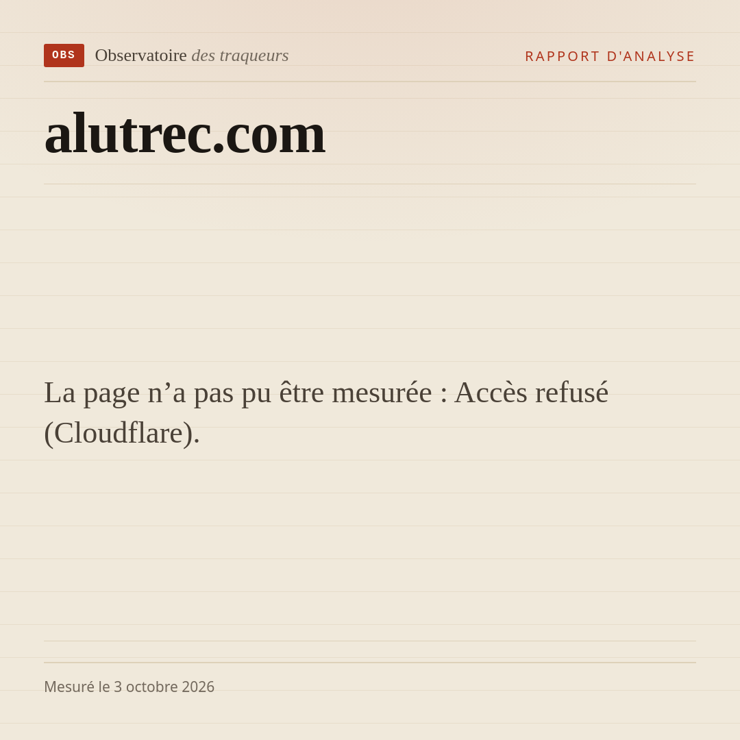 La page n’a pas pu être mesurée : Accès refusé (Cloudflare).
