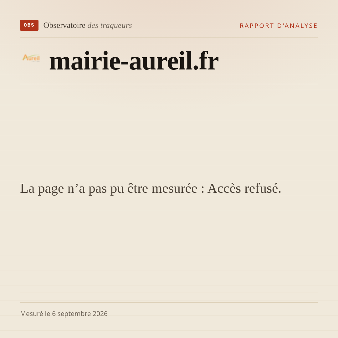 La page n’a pas pu être mesurée : Accès refusé.