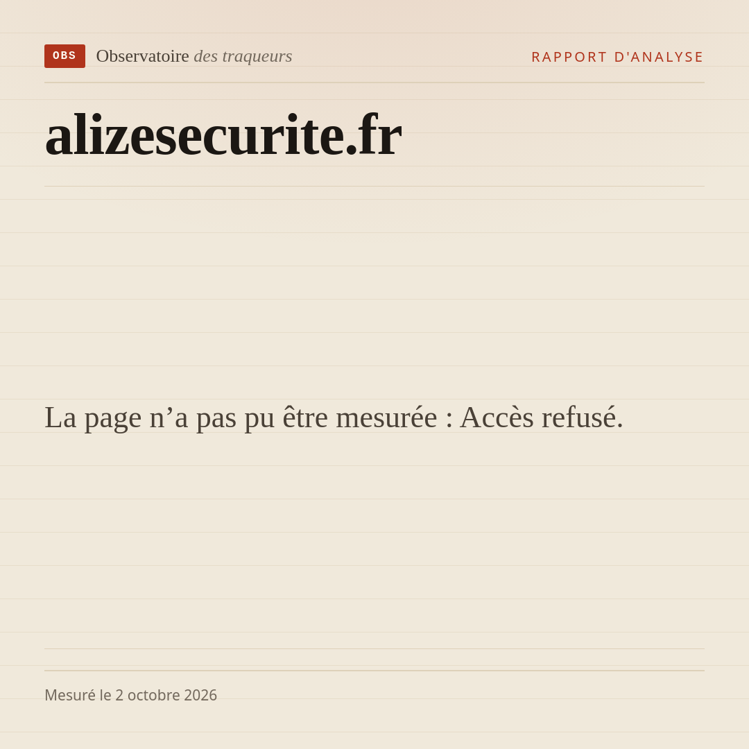 La page n’a pas pu être mesurée : Accès refusé.