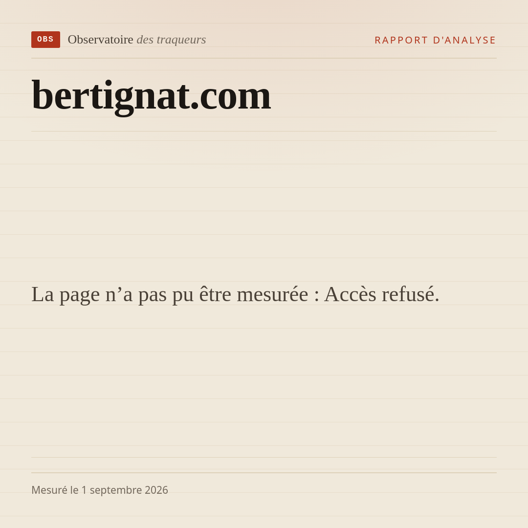 La page n’a pas pu être mesurée : Accès refusé.
