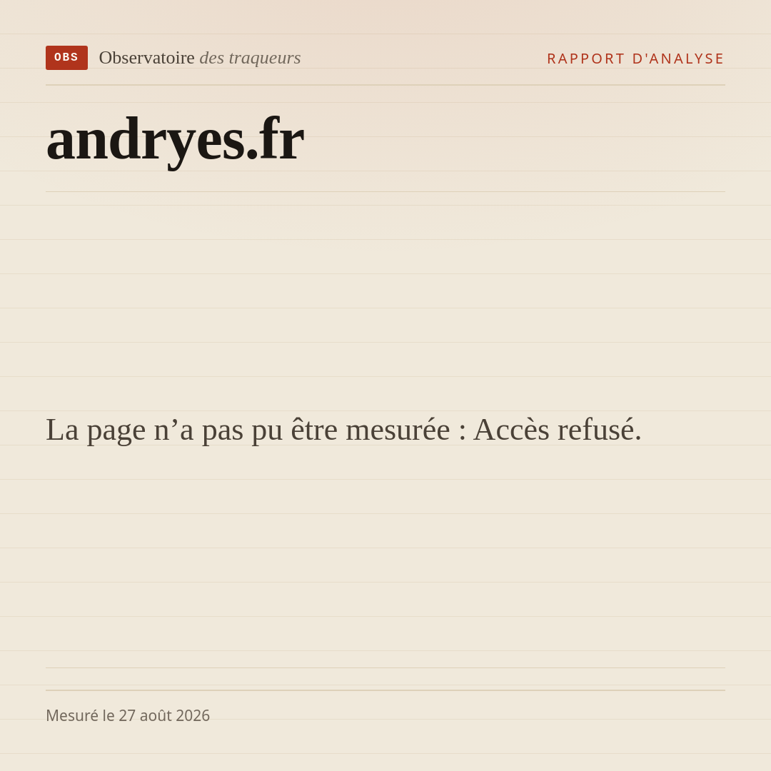 La page n’a pas pu être mesurée : Accès refusé.