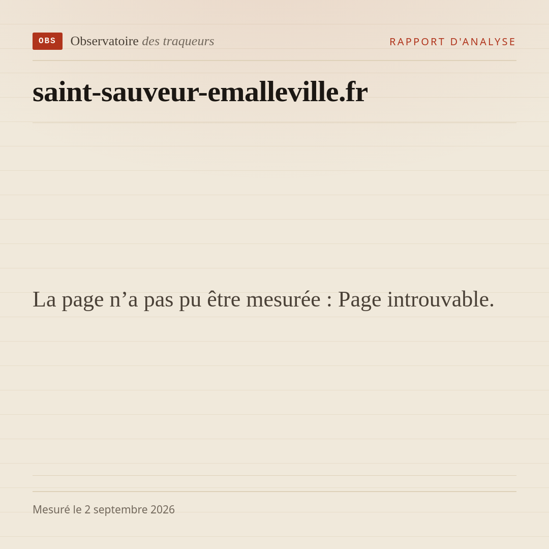 La page n’a pas pu être mesurée : Page introuvable.