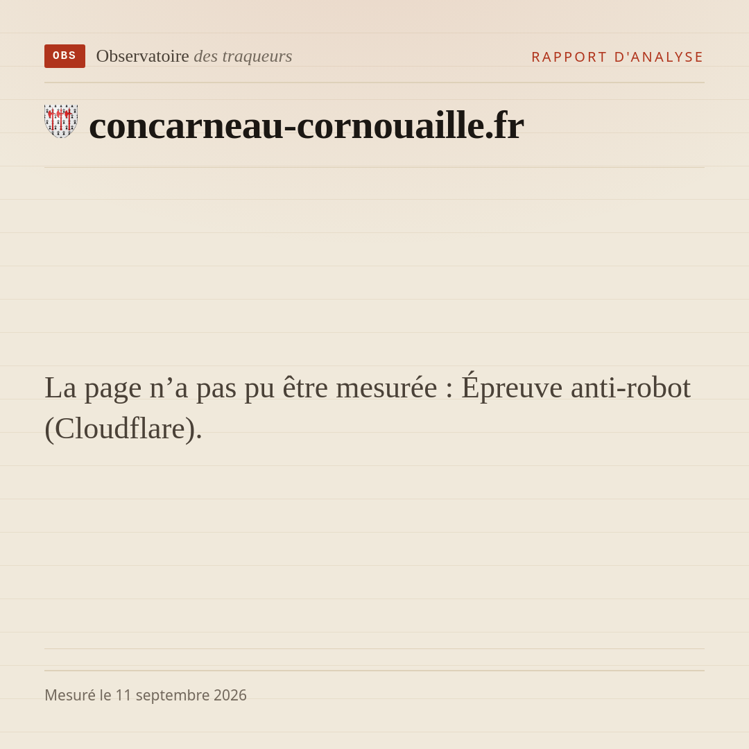 La page n’a pas pu être mesurée : Épreuve anti-robot (Cloudflare).