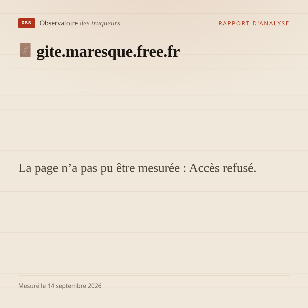La page n’a pas pu être mesurée : Accès refusé.