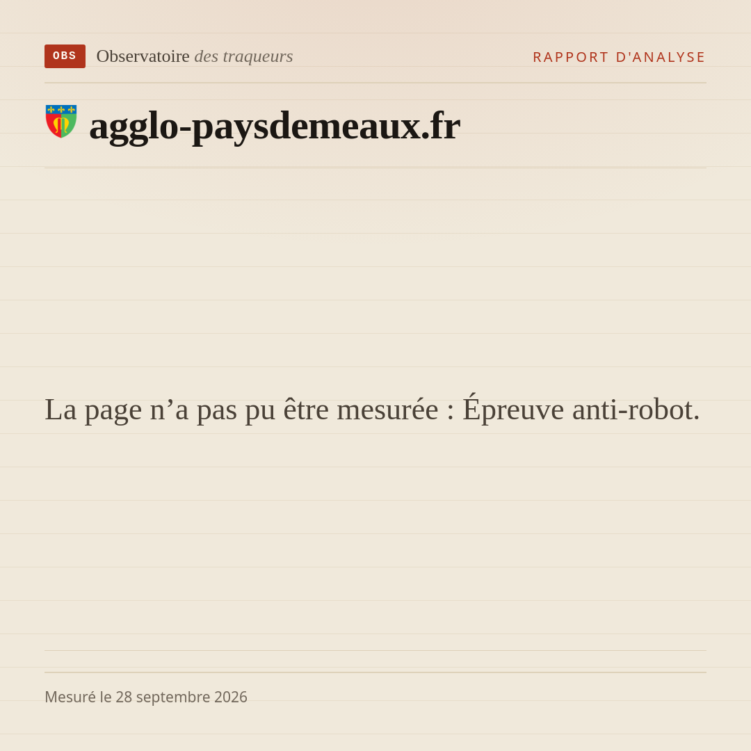 La page n’a pas pu être mesurée : Épreuve anti-robot.