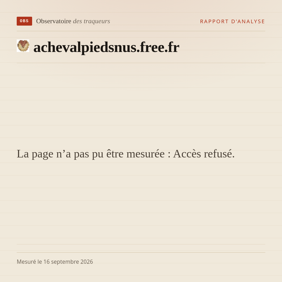 La page n’a pas pu être mesurée : Accès refusé.