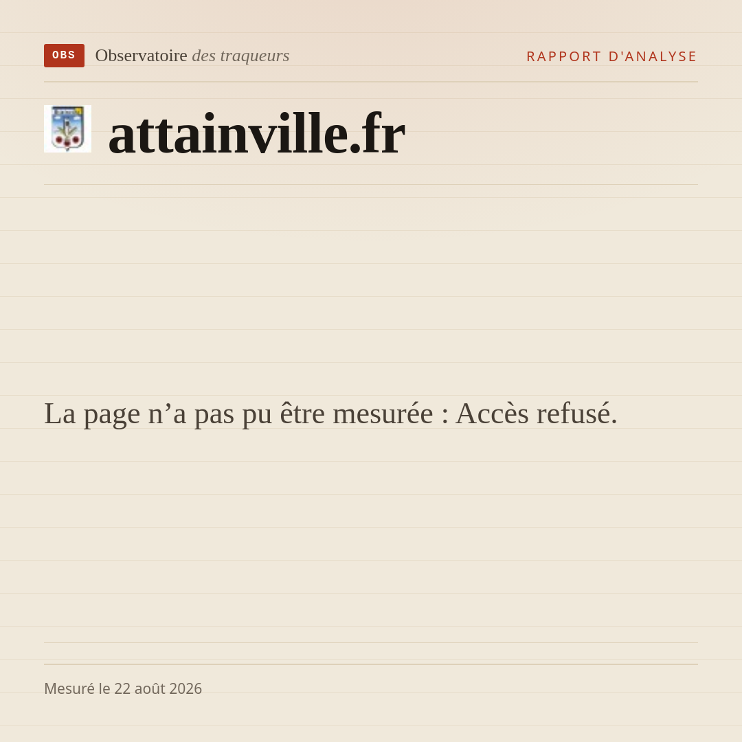 La page n’a pas pu être mesurée : Accès refusé.
