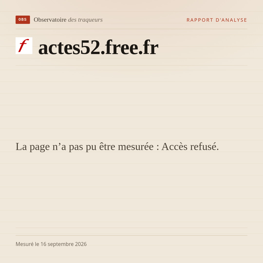 La page n’a pas pu être mesurée : Accès refusé.