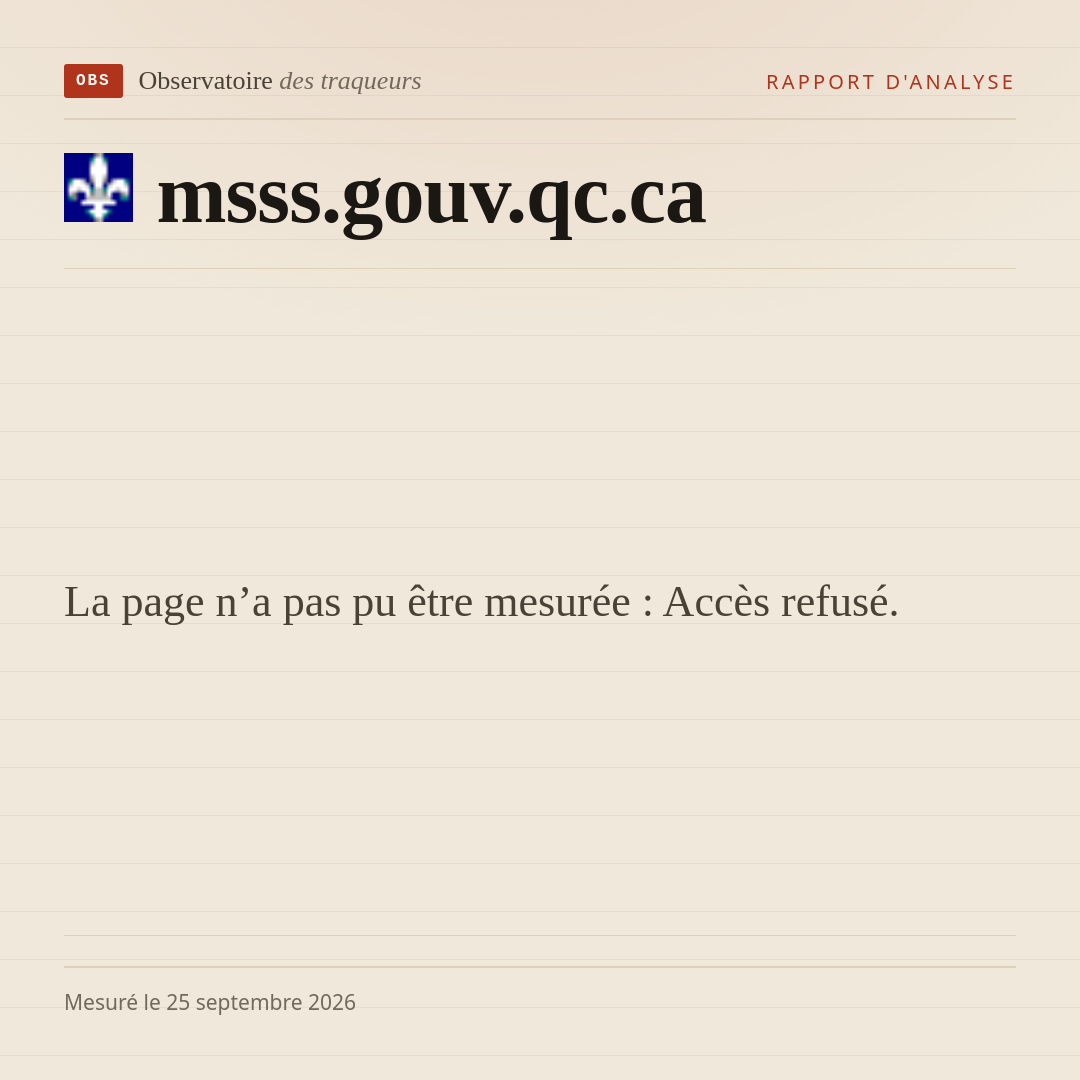 La page n’a pas pu être mesurée : Accès refusé.